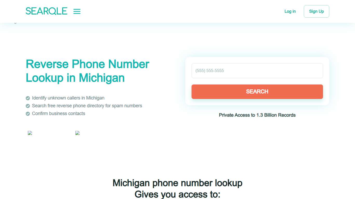 Michigan Reverse Phone Lookup Tool by Searqle